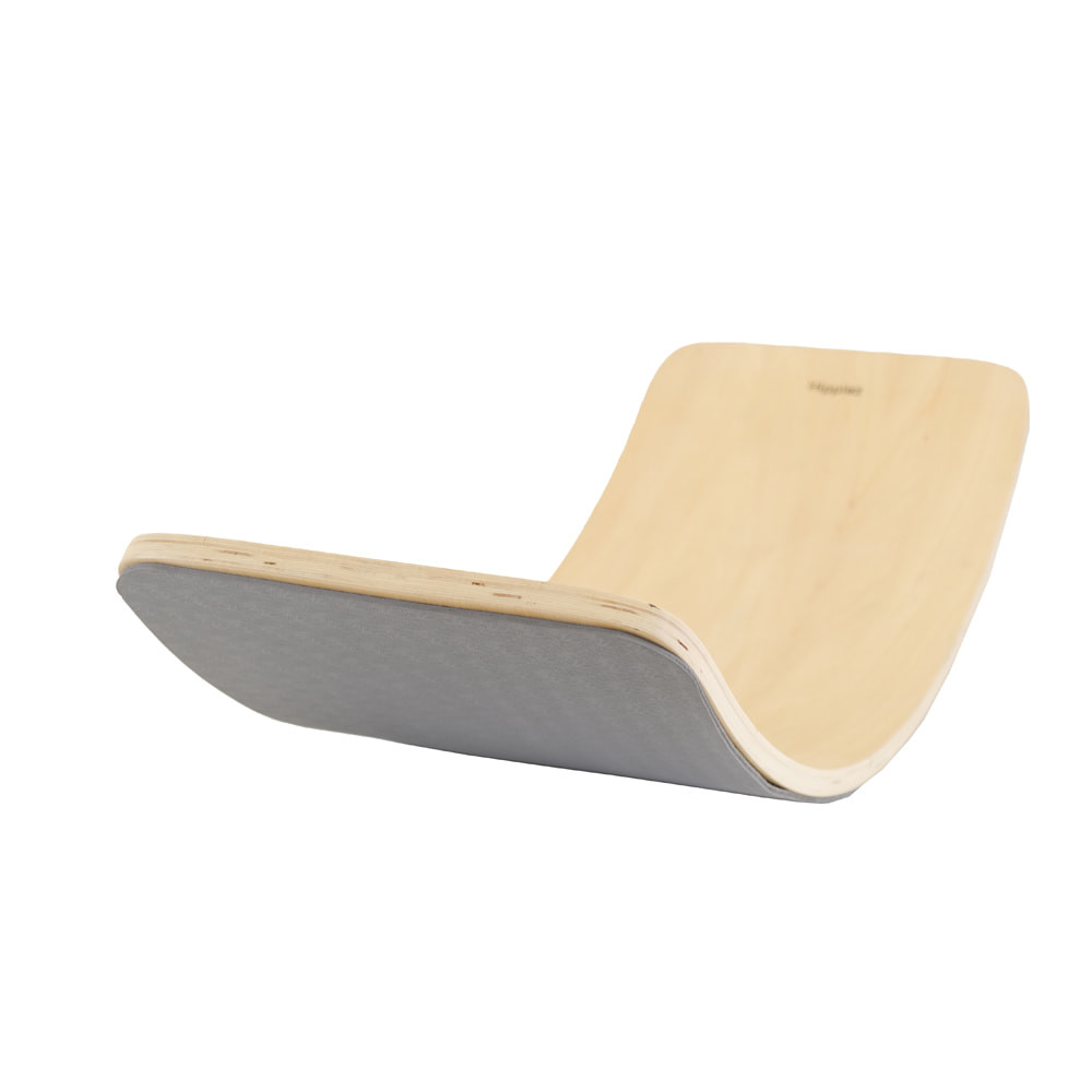  Balance board naturel met beschermmat grijs