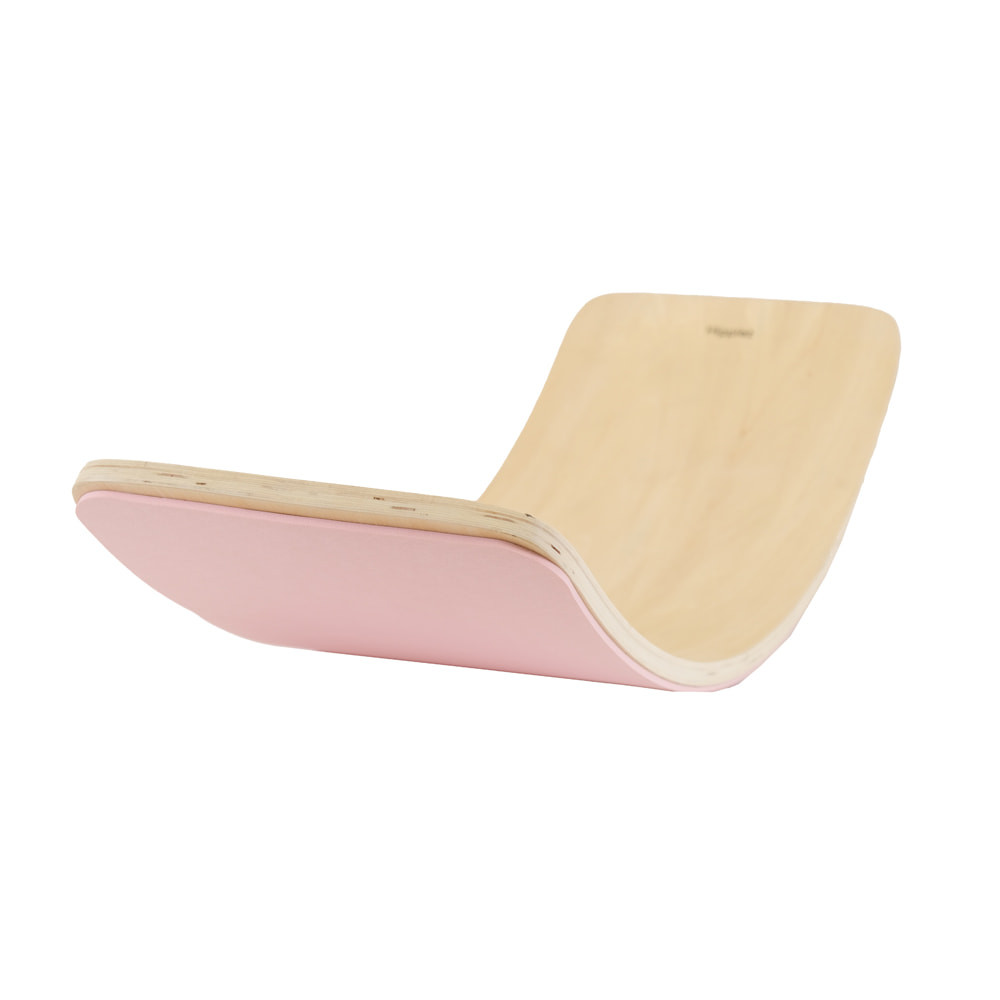  Balance board naturel met beschermmat roze