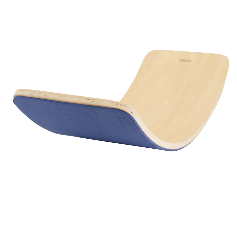  Balance board naturel met beschermmat donkerblauw