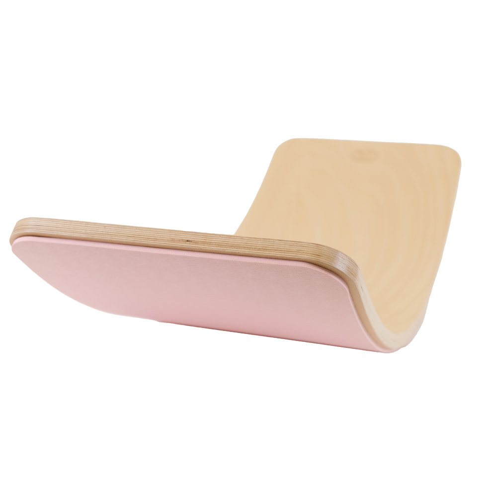  Balance board naturel met beschermmat roze