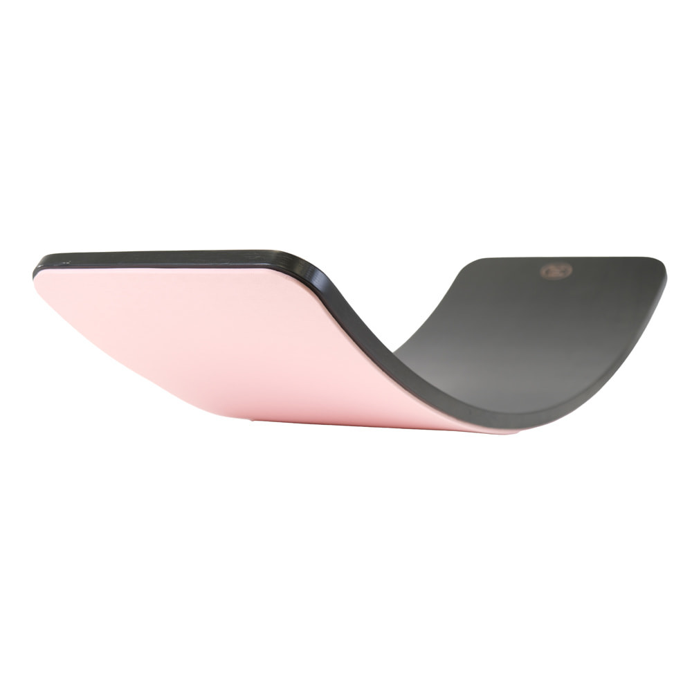  Balance board zwart met beschermmat roze